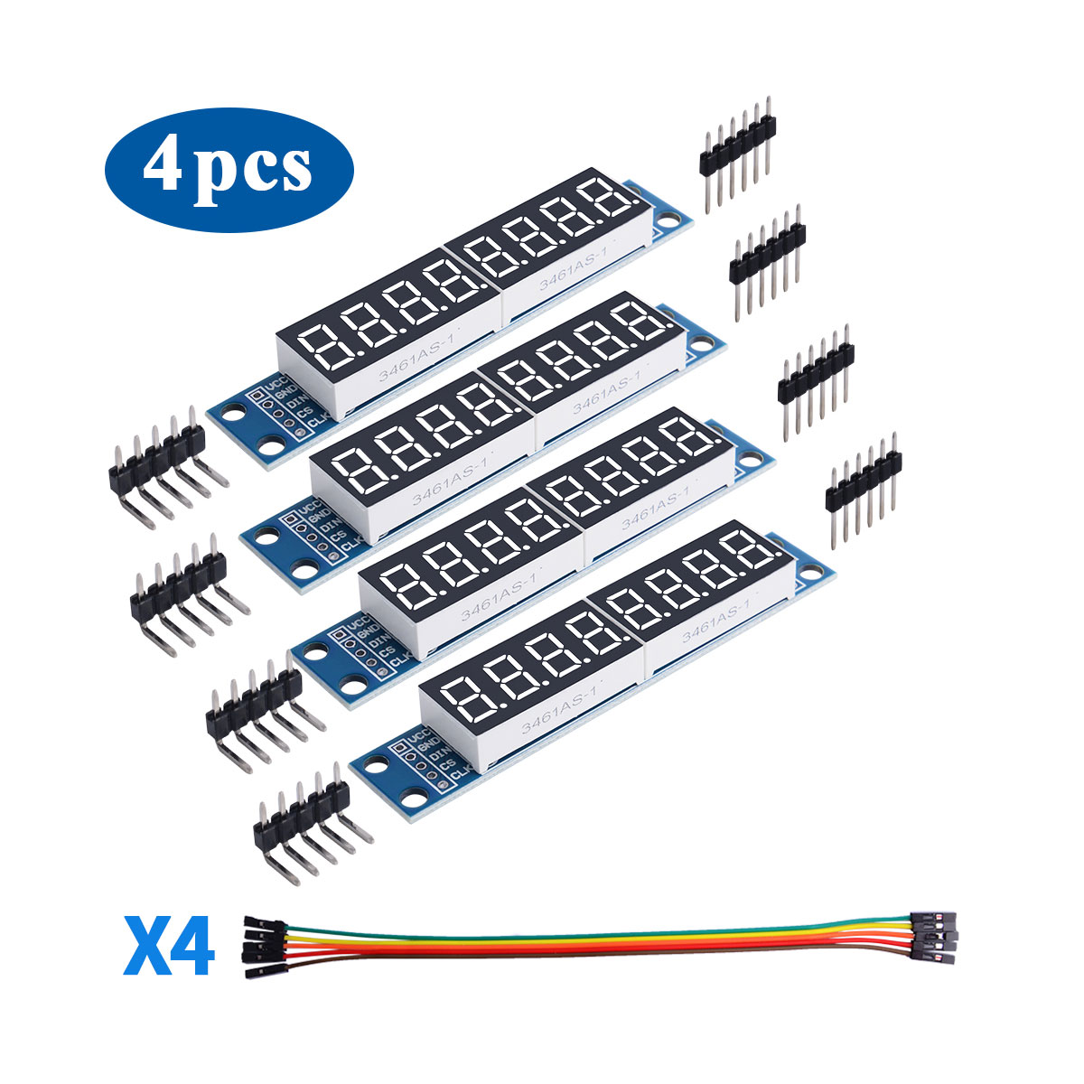 52Pi - 오이파이 4Pack 8비트 7세그먼트 디지털 디스플레이 모듈 [D-0009]