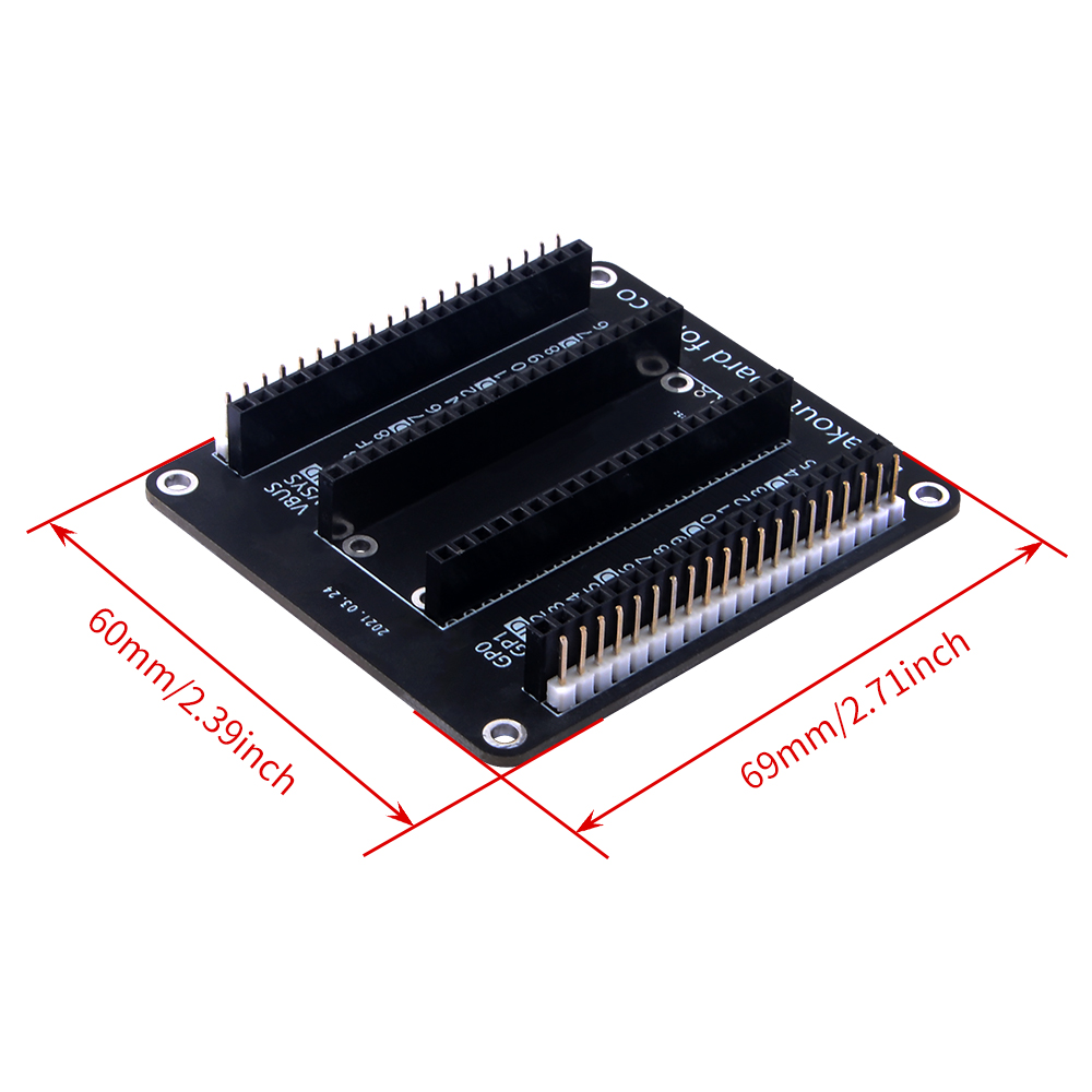 52Pi - 오이파이 라즈베리파이 Pico GPIO 브레이크아웃 보드 [EP-0138]