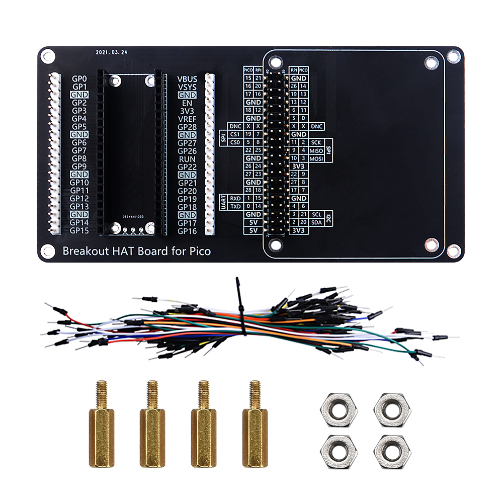 52Pi - 오이파이 라즈베리파이 Pico GPIO 브레이크아웃 HAT 보드 [EP-0139]