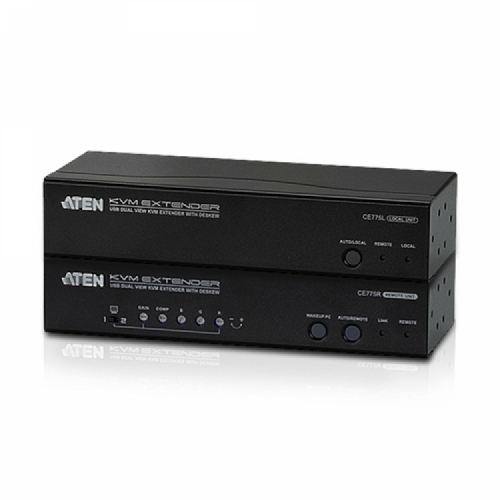 ATEN CE775 USB VGA 듀얼 뷰 Cat 5 KVM 연장기